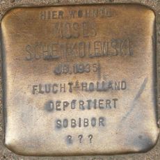 Stolperstein dedicated to Moses Schenkolewski