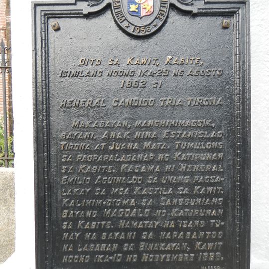 General Candido Tria Tirona historical marker