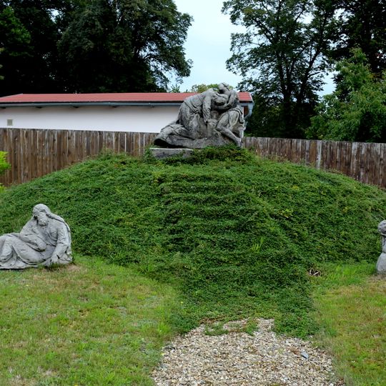Sousoší Getsemantská zahrada v Březinově ulici v Mimoni