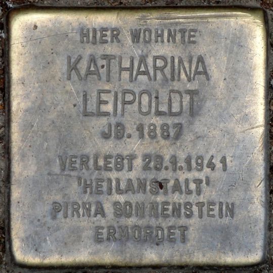 Stolperstein en memoria de Katharina Leipoldt