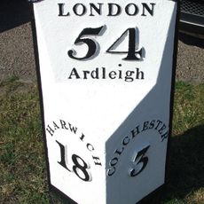 Milepost On North Western Verge Approximately 20 Metres North Of Junction With Crown Lane