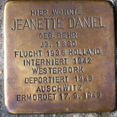 Stolperstein dedicated to Jeanette Daniel