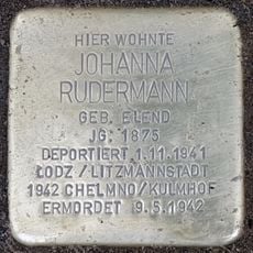 Stolperstein à la mémoire de Johanna Rudermann