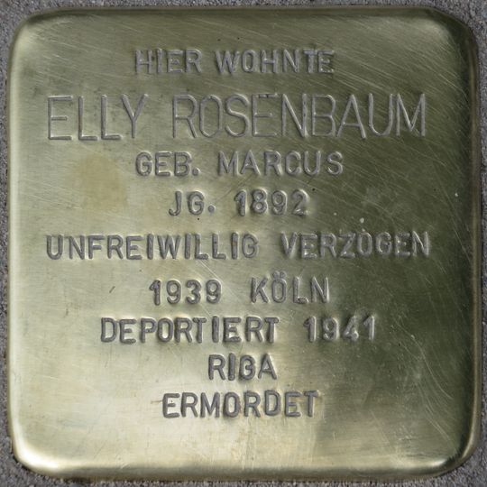 Stolperstein em memória de Elly Rosenbaum