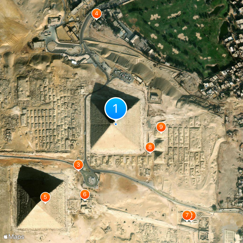 Pyramide de Khéops Carte