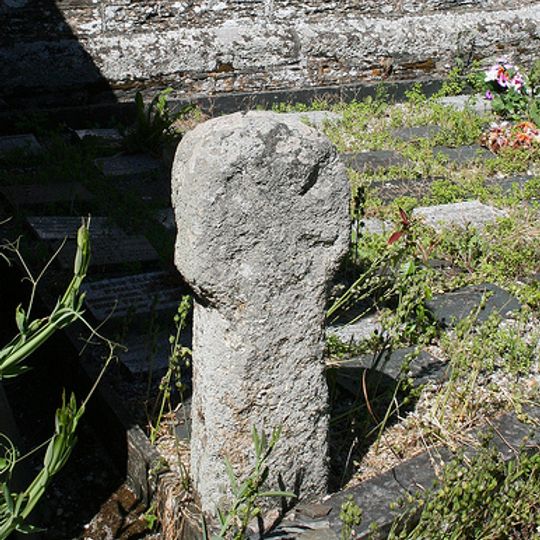 Wayside cross in Egloshayle churchyard, 0.46m east of the church porch