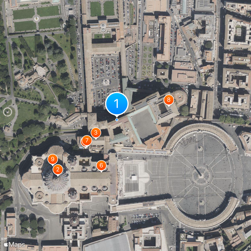 Borgia Apartment Mapa