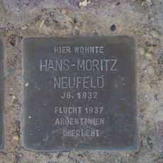 Stolperstein dedicated to Hans-Moritz Neufeld