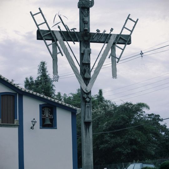 Cross in front of Saint Francis of Paola Chapel, in Tiradentes
