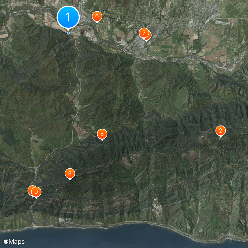 Area code 805 Map