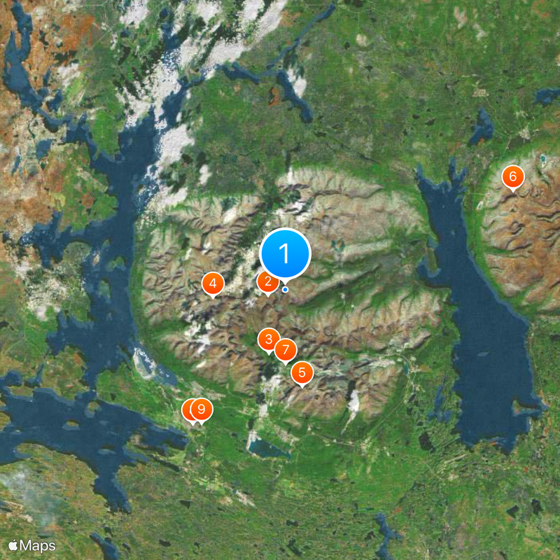 Macizo de Jibiny Mapa