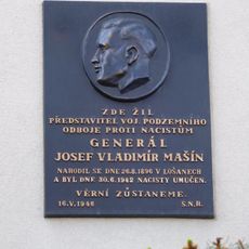 Plaque to Josef Vladimír Mašín