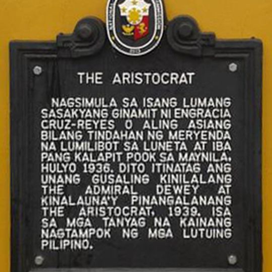 The Aristocrat historical marker