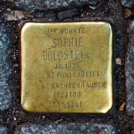 Stolperstein en memoria de Sophie Goldstein