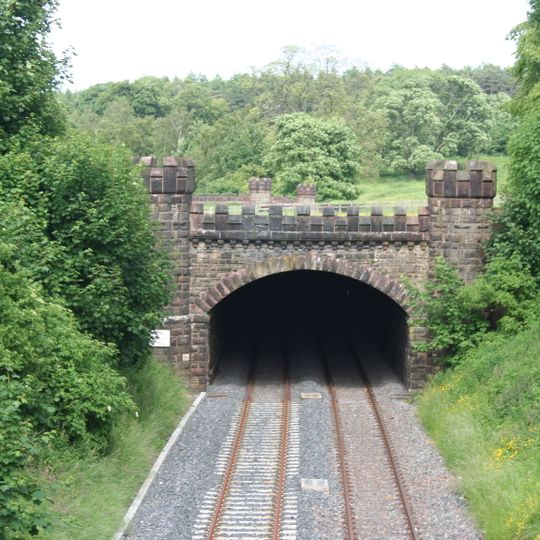 Tunnel entrance approximately 70 metres east of Mill Lane in Gisburne Park