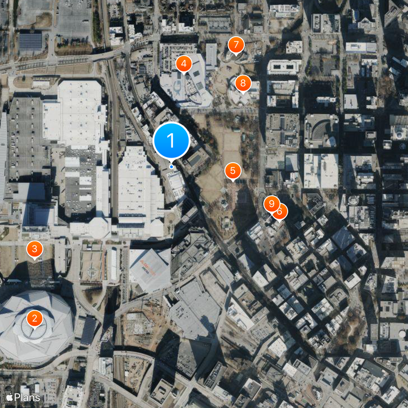 College Football Hall of Fame Mapa