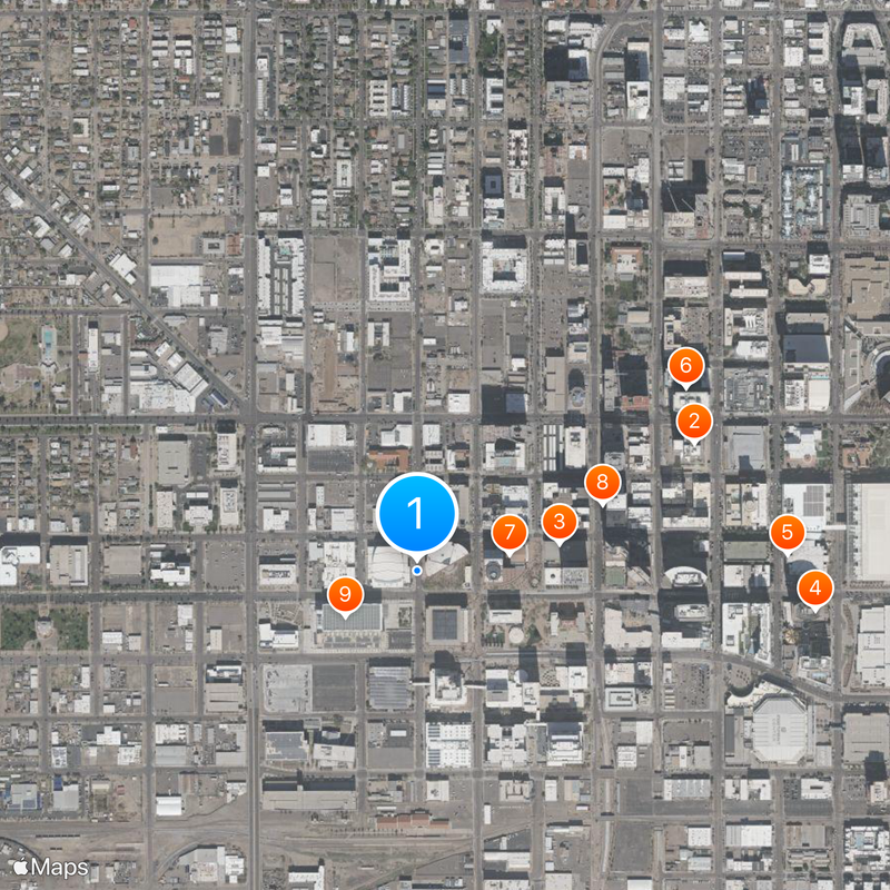 Arizona Federal Theatre Mapa