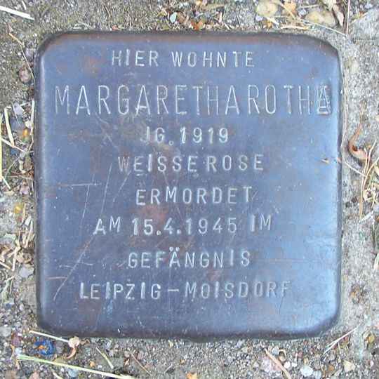 Stolperstein en memoria de Margaretha Rothe