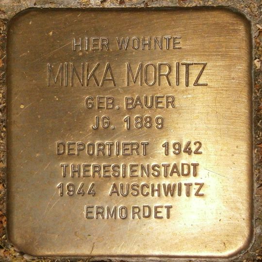 Stolperstein dedicated to Minka Moritz