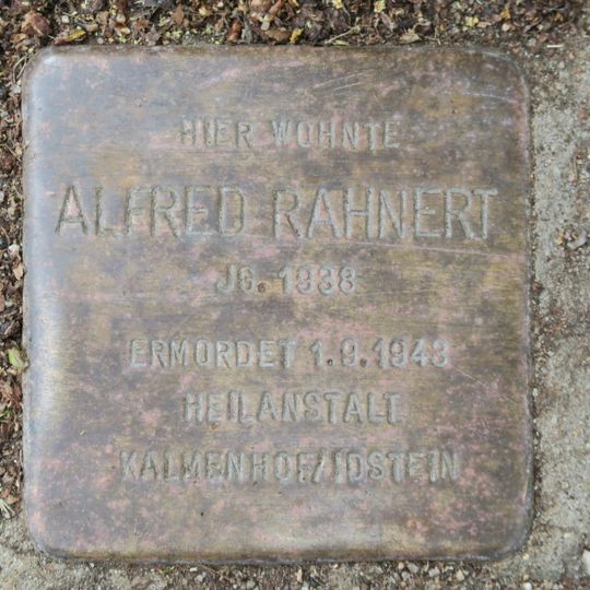 Stolperstein für Alfred Rahnert
