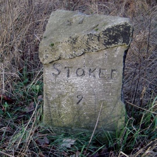 Milestone, N of cross-roads