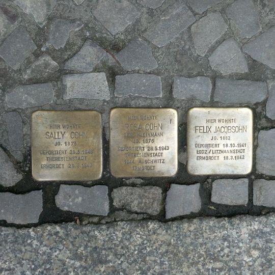 Stolperstein en memoria de Felix Jacobsohn
