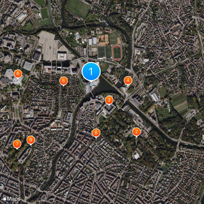 Seat of the European Parliament in Strasbourg Map