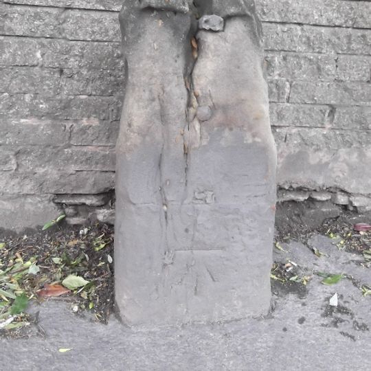 Milestone, Knottingley, between two bridges  over Aire & Calder Canal; opp. St Michael's Catholic Church