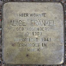 Stolperstein en memoria de Alice Fränkel