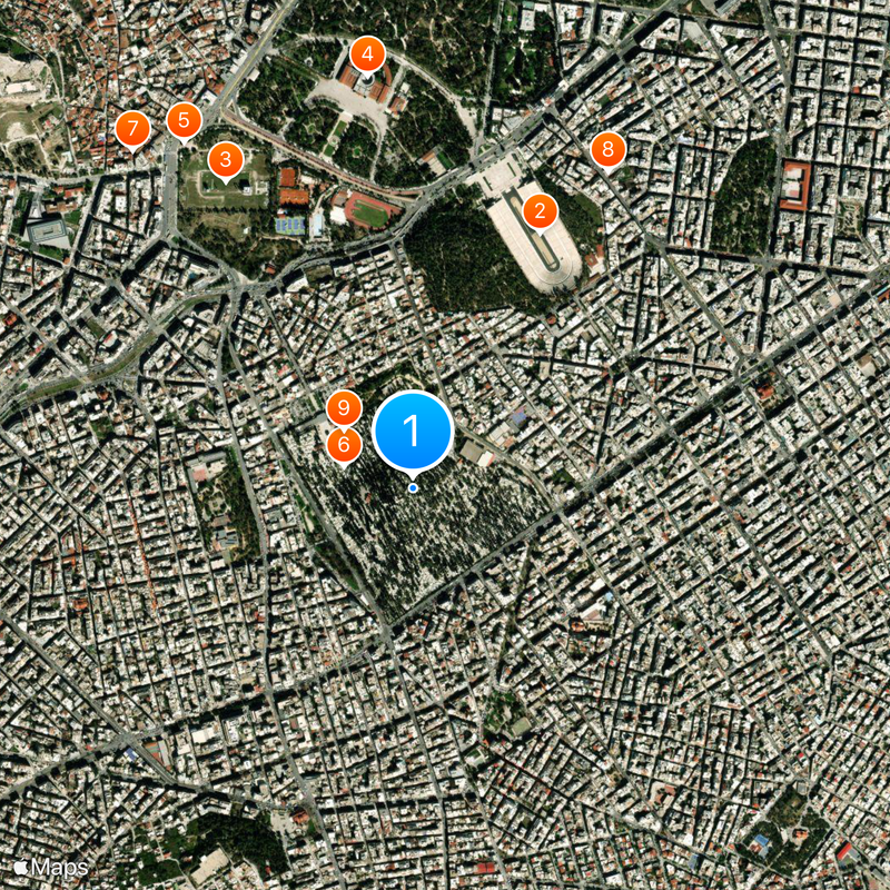 First Cemetery of Athens Map
