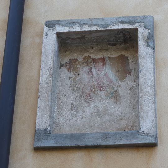 Catholic church building, mural, Work of art