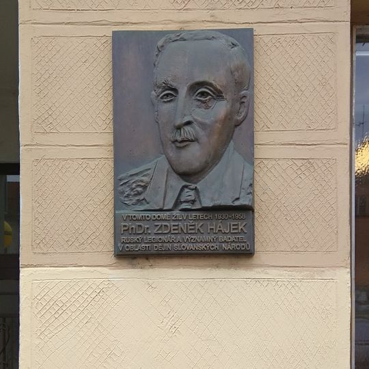 Pamětní deska Zdeňka Hájka v Brně