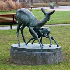 Hind med Kid by Arvid Knöppel