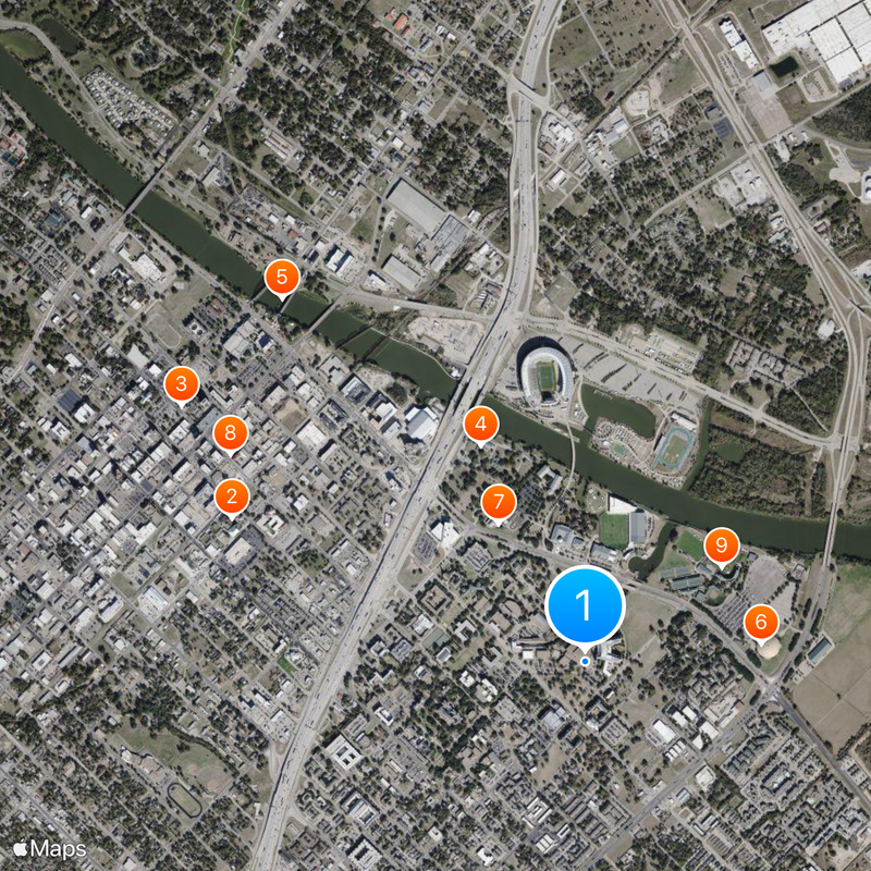 Baylor University Map