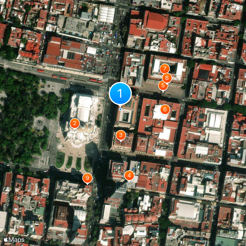 Palacio de Correos de Mexico Mappa