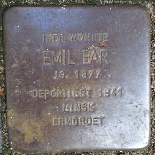 Stolperstein en memoria de Emil Bär
