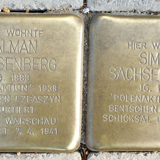 Stolperstein dedicated to Simon  Sachsenberg