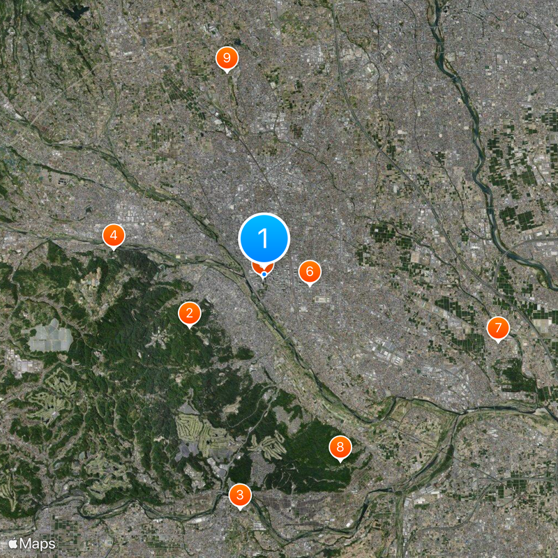 Takasaki Castle Mapa