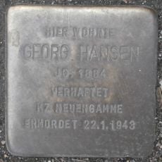 Stolperstein dedicated to Georg Hansen