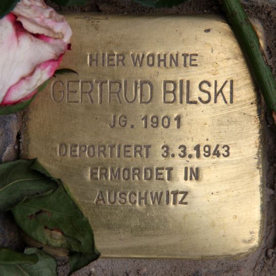 Stolperstein dedicated to Gertrud Bilski