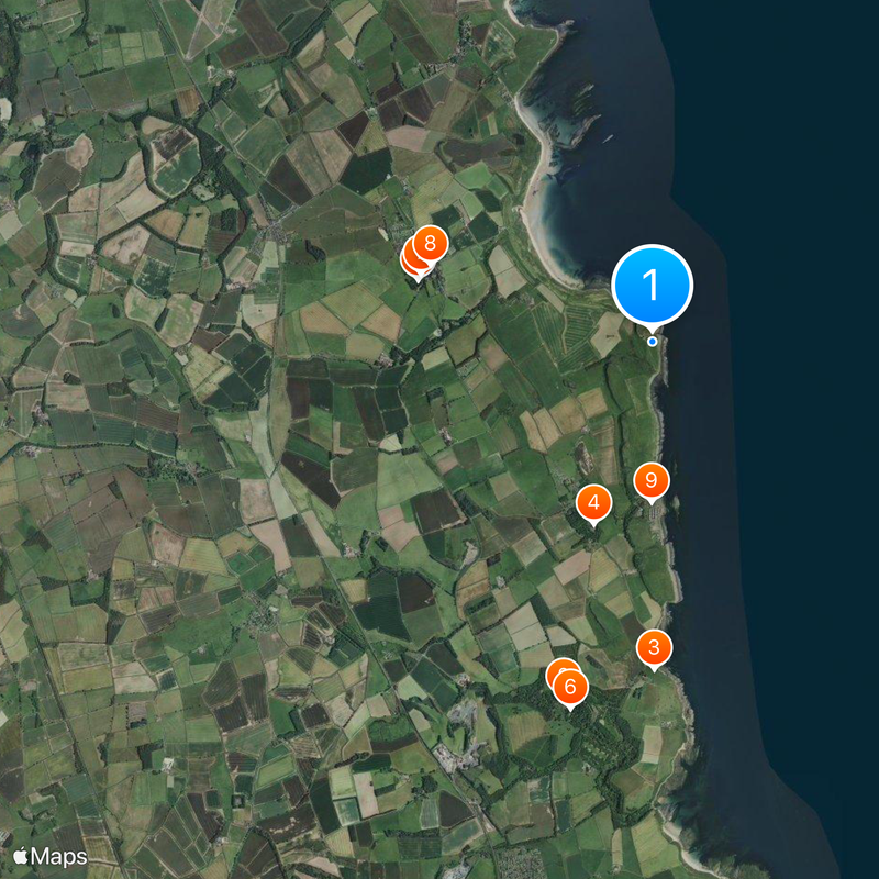 Dunstanburgh Castle Karte