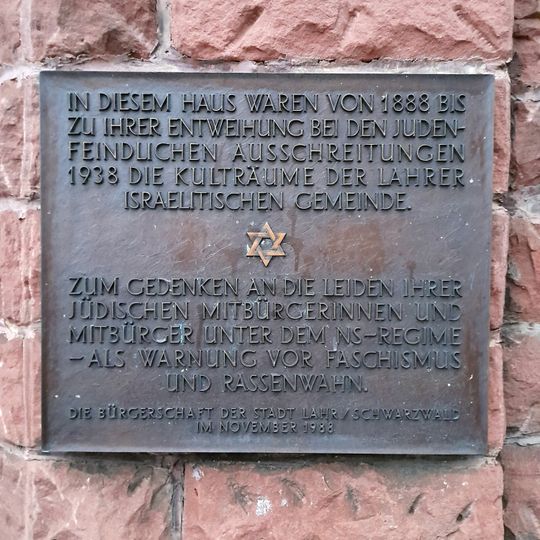 Gedenktafel für das ehemalige Bethaus