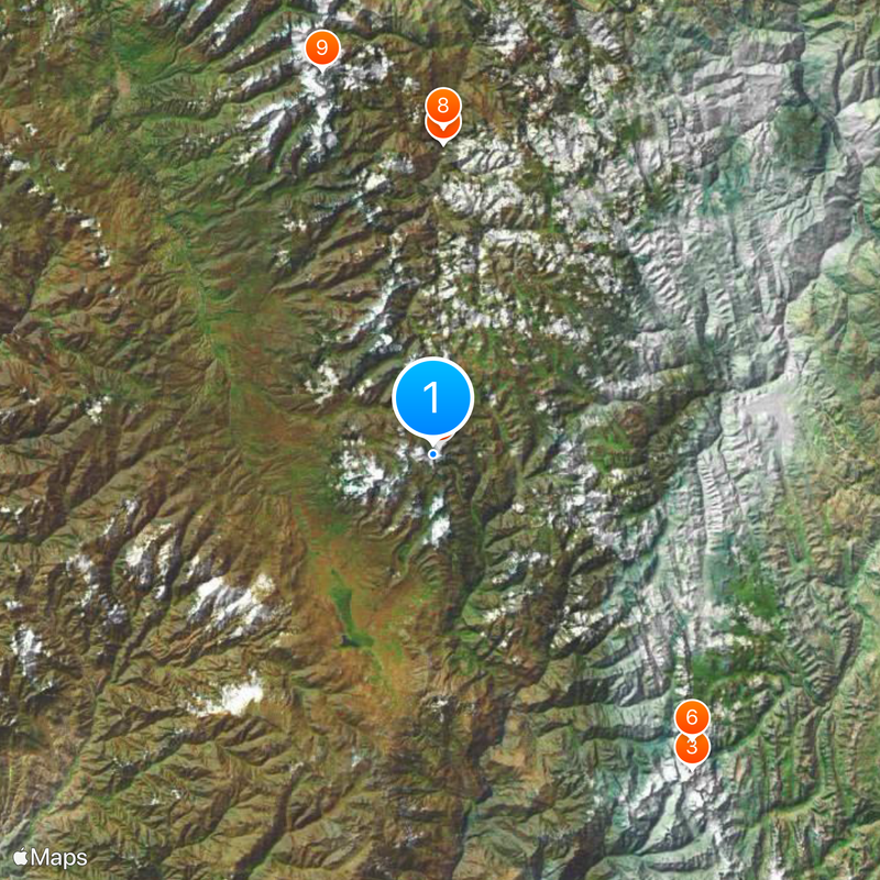 Nevado Pastoruri Map