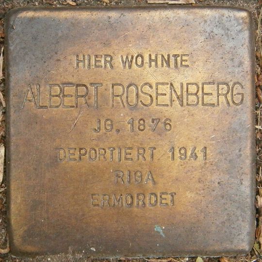 Stolperstein dedicated to Albert Rosenberg