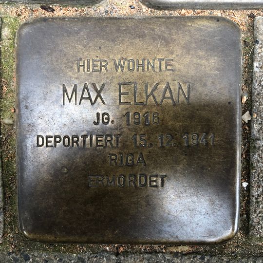 Stolperstein en memoria de Max Elkan