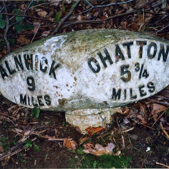 Milepost 40 Metres West Of North Entrance To Harehope Hall
