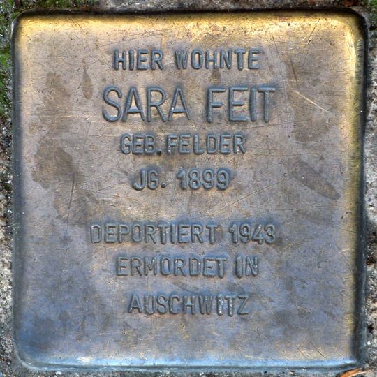 Stolperstein en memoria de Sara Feit