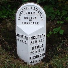 Milestone, W of Burton in Lonsdale