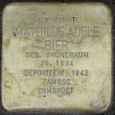 Stolperstein en memoria de Mathilde Adele Bier
