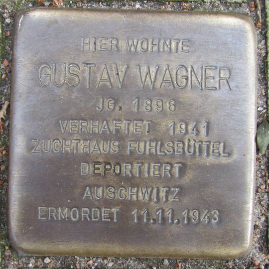 Stolperstein em memória de Gustav Wagner